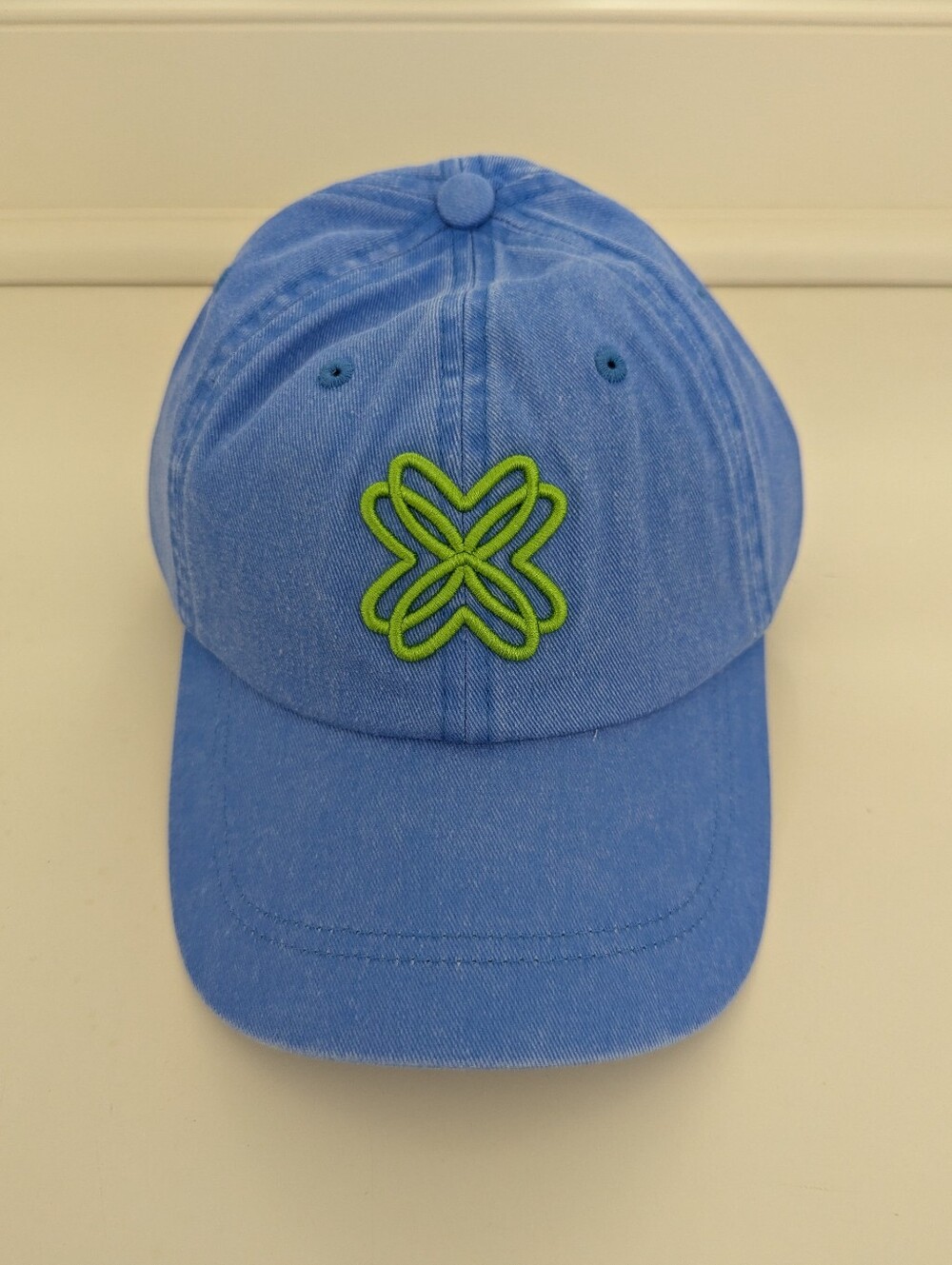 NWT! Lilly Pulitzer Chambray Logo Hat In Oceanfront Blue